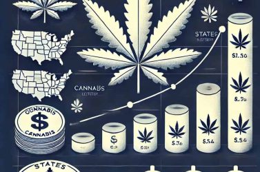 DALL·E 2024-11-14 09.20.52 - An infographic-style image showing the rapid growth of the cannabis industry in dollar amounts